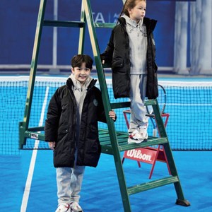 EXR 키즈 롱패딩 + 트레이닝 상하의 세트