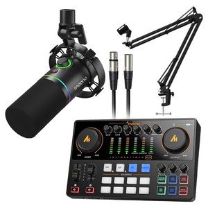 마오노 캐스터 AME2 Gen2 오디오 인터페이스 + PD200X 마이크 + XLR 케이블 + BA20 마이크 스탠드 세트