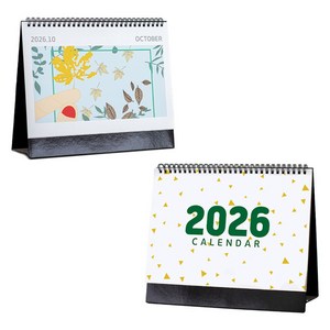 세우세 2026년 New 일러스트 탁상 달력 캘린더, 혼합색상, 2개