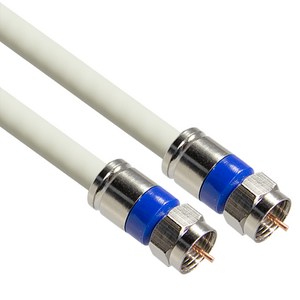 마하링크 국내산 고급형 RF 안테나 커넥터 5C 동축 케이블 실버 + 화이트 1m