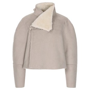 올리브데올리브 여성용 하이넥 리버시블 무스탕