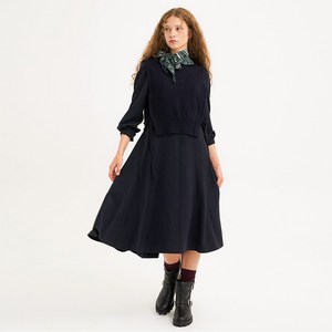 올리브데올리브 여성용 니트 베스트 레이어드 원피스