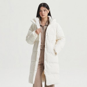 뉴발란스 여성용 에센셜 롱 덕다운 패딩 NBNPFB9002