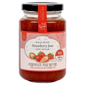 리얼마이즈 저당 딸기잼, 280g, 1개