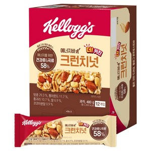 켈로그 에너지바K 크런치넛, 480g, 1개