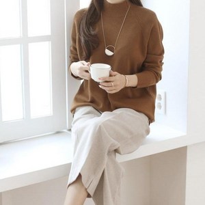 루시다 여성용 레아나 반폴라 니트