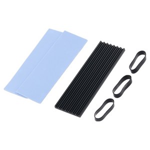 컴스 M.2 SSD 방열판 + 열전도 써멀패드 2p + 고무밴드 3p 발열방지 세트 NVMe NGFF IH350