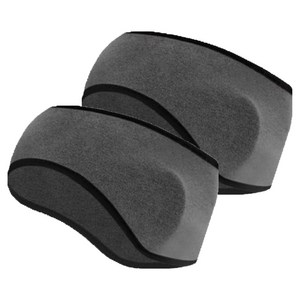 코지앤칠 기능성 러닝 헤어밴드 귀마개, 둘레 55~65cm, 그레이, 그레이, 2개