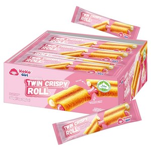 케케걸 트윈 크리스피 롤 밀크 딸기맛 30p, 360g, 1개