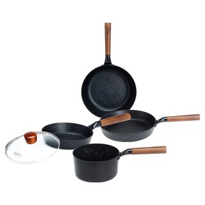 마이셰프 인덕션 포레스타 실속 프라이팬 세트, 블랙 + 브라운, 프라이팬 20cm ..., 1세트