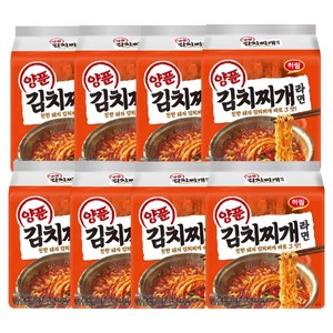 하림 양푼김치찌개라면 112g, 32개, (4개입 X 8팩)