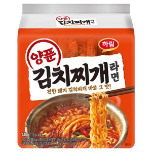 하림 양푼김치찌개라면 112g, 4개, (1개)