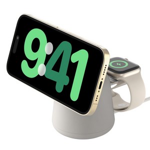 벨킨 부스트차지 프로 Qi2 15w 마그네틱 독 2in1 무선 충전기 WIZ027btH3