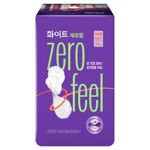 화이트 제로필 생리대 날개형, 특대형, 15개입, 1개