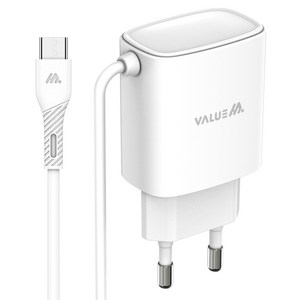 밸류엠 5V 2.1A C타입 케이블 일체형 저전력 충전기