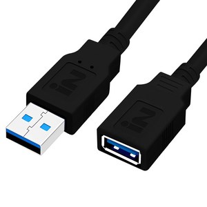 인네트워크 VW-1 피복 풀몰딩 USB3.0 연장 케이블 블랙