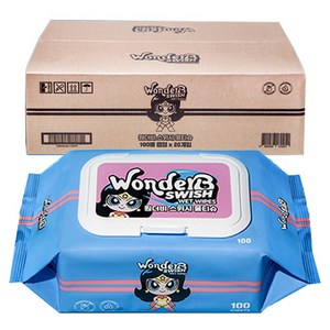 원더비 SWISH 물티슈, 100매, 50g, 20개