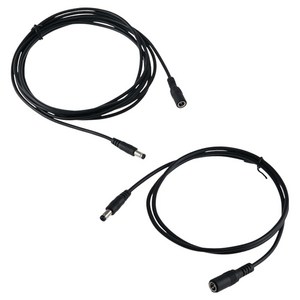 컴스 3A 5.5 x 2.1 mm MF DC 전원 연장 케이블 1m + 3m 세트 CP094
