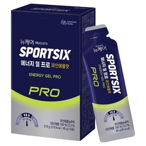 뉴케어스포식스 정품 에너지 젤 프로 파인애플맛 6p, 45g, 1개