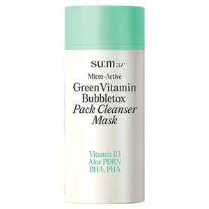 숨37도 마이크로액티브 그린 비타민B3 버블톡스 팩 클렌저 마스크 100ml