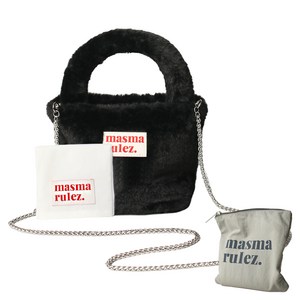 마스마룰즈 여성용 보드리 토트백 + 파우치 세트