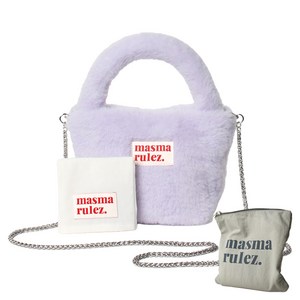 마스마룰즈 여성용 보드리 토트백 + 파우치 세트
