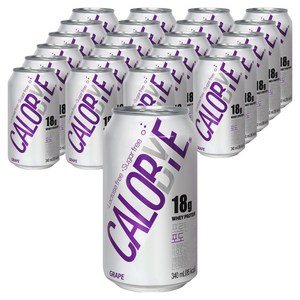 칼로바이 무설탕 프로틴 스파클링 포도맛, 340ml, 24개