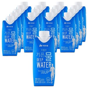 기픈물 자연드림 리필엠 종이팩 마그네슘 2배 해양심층수, 330ml, 18개