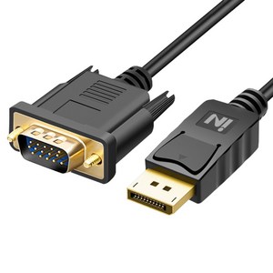 인네트워크 FHD지원 디스플레이포트 DP to VGA RGB 영상변환 컨버터 케이블 IN-DPV03