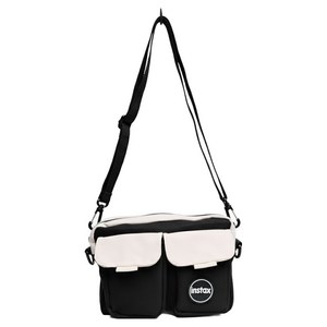 인스탁스 로고 배색 크로스백 블랙+ 베이지