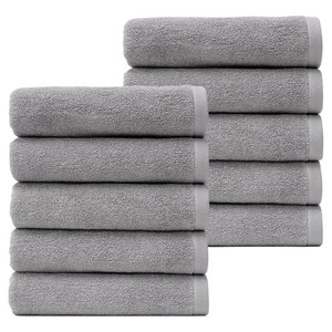 타월톡톡 호텔 고급타올 140g 30수 면사, 그레이, 10개