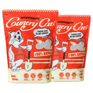 컨트리캣 가는입자 벤토나이트 고양이 모래, 6kg, 2개