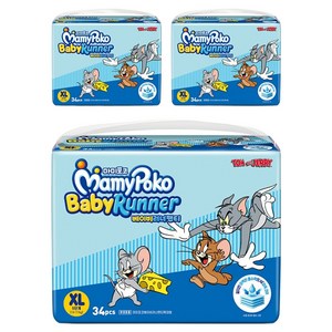 마미포코 베이비 러너 팬티형 기저귀 남여공용 특대형, 5단계, 102매