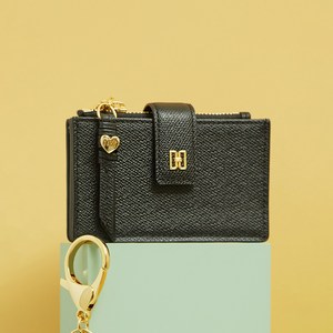 닥스 HEART POINT DD로고 가죽 1단 카드지갑