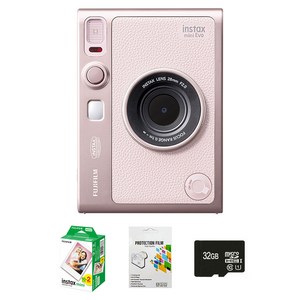 인스탁스 미니에보 즉석카메라 젠틀로즈 + 미니필름 2p + 메모리카드 32GB + 보호필름 세트 FI038