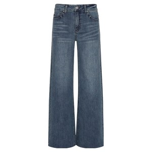 게스 여성용 로우라이즈 브러쉬 와이드 데님 팬츠 YP1D0045DBL29