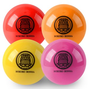 부쿠로혼마 파크 골프공 3피스 6cm 4종 세트 B5FUPB03