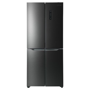 쿠잉전자 글램 글라스 대용량 418L 양문형 4도어 냉장고 방문설치