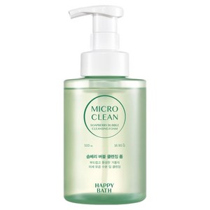 해피바스 마이크로 클린 솝베리 버블 클렌징 폼, 500ml, 1개