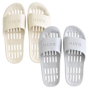 팬톤홈퍼니싱 미끄럼방지 PVC 욕실화 2종 세트