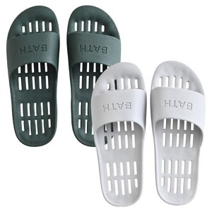 팬톤홈퍼니싱 미끄럼방지 PVC 욕실화 2종 세트