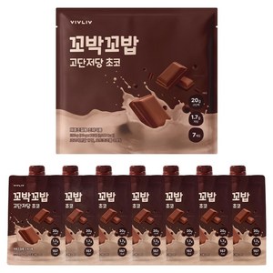 꼬박꼬밥 고단저당 단백질 쉐이크 초코맛 7p, 280g, 1개