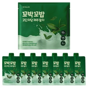 꼬박꼬밥 고단저당 단백질 쉐이크 제주 말차맛, 40g, 7개