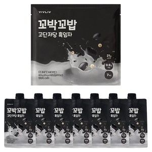 꼬박꼬밥 고단저당 단백질 쉐이크 흑임자맛 7p, 280g, 1개