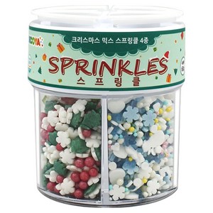 데코야 크리스마스 믹스 스프링클 4종, 60g, 1개