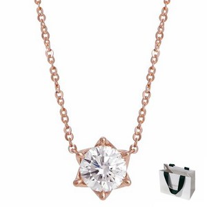 로이드 여성용 베이직 볼륨 모이사나이트 실버 목걸이 LLNS24101T + 쇼핑백