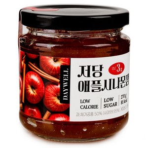 데이웰 저당 저칼로리 애플시나몬잼, 270g, 1개