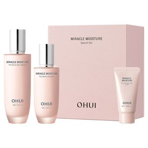 오휘 미라클 모이스처 핑크 베리어 스킨 150ml + 에멀전 100ml + 크림 25ml