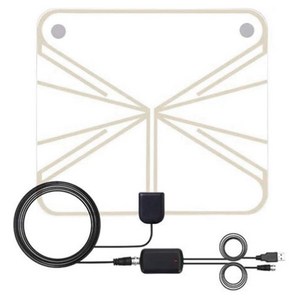 랜스타 4K UHD 지상파 디지털 TV 안테나 실내 수신기 + 증폭기 세트