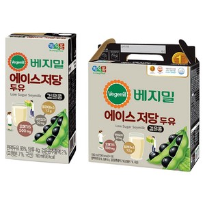베지밀 에이스 저당두유, 190ml, 16개